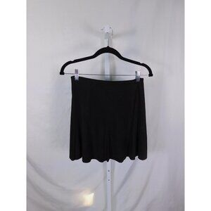 BB Dakota Black Faux Suede A-Line Mini Skirt 0 - Side Zip Stretch - Excellent